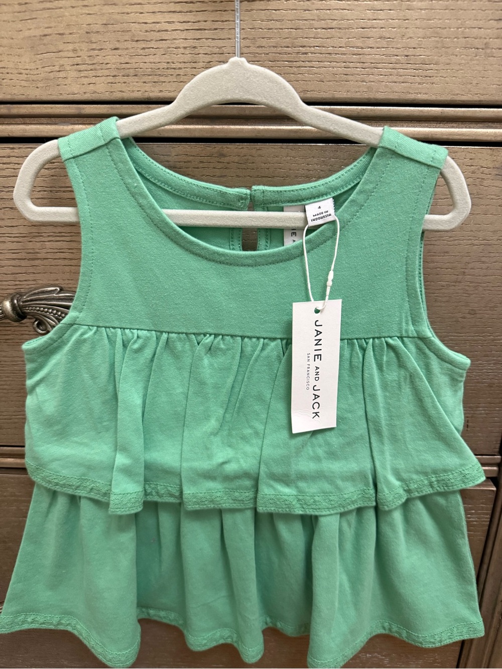 Janie and Jack Mint Green Layered Tank Top